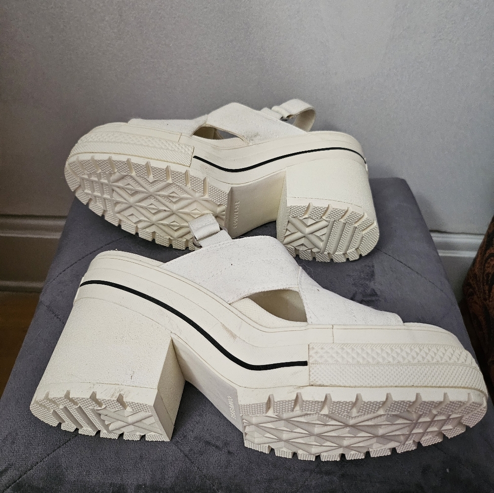 Converse One Star Boardwalk Strut Block Heel Platform Sandals size 9 - Picture 4 of 4